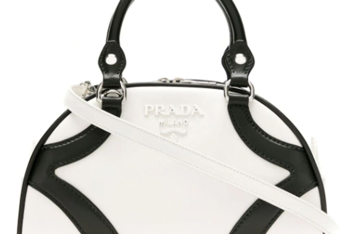 prada small two tone bowling bag