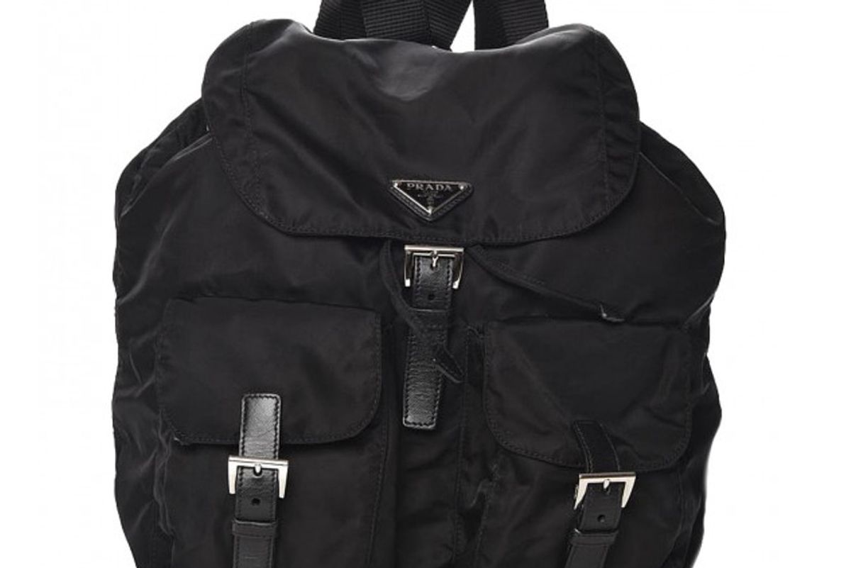 prada vela backpack nero black