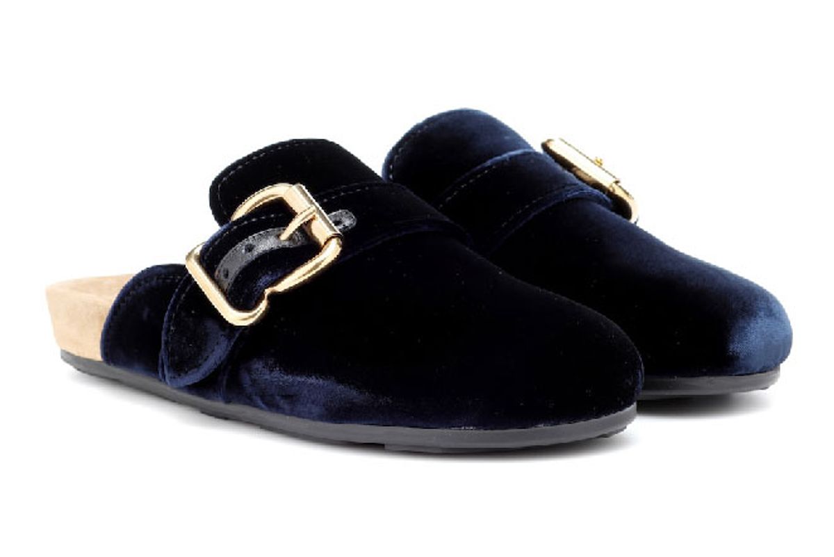 prada velvet slippers