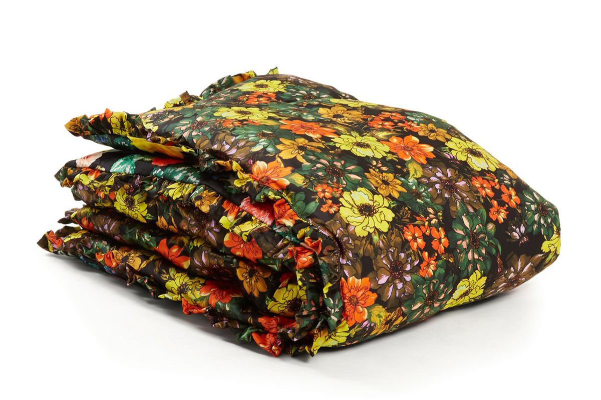 preen by thornton bregazzi floral silk satin quilted eiderdown