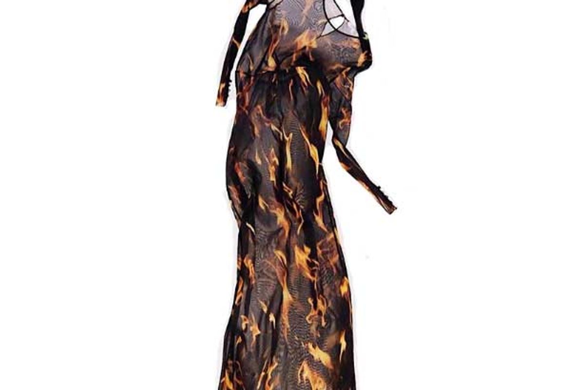 priscavera fire mesh dress