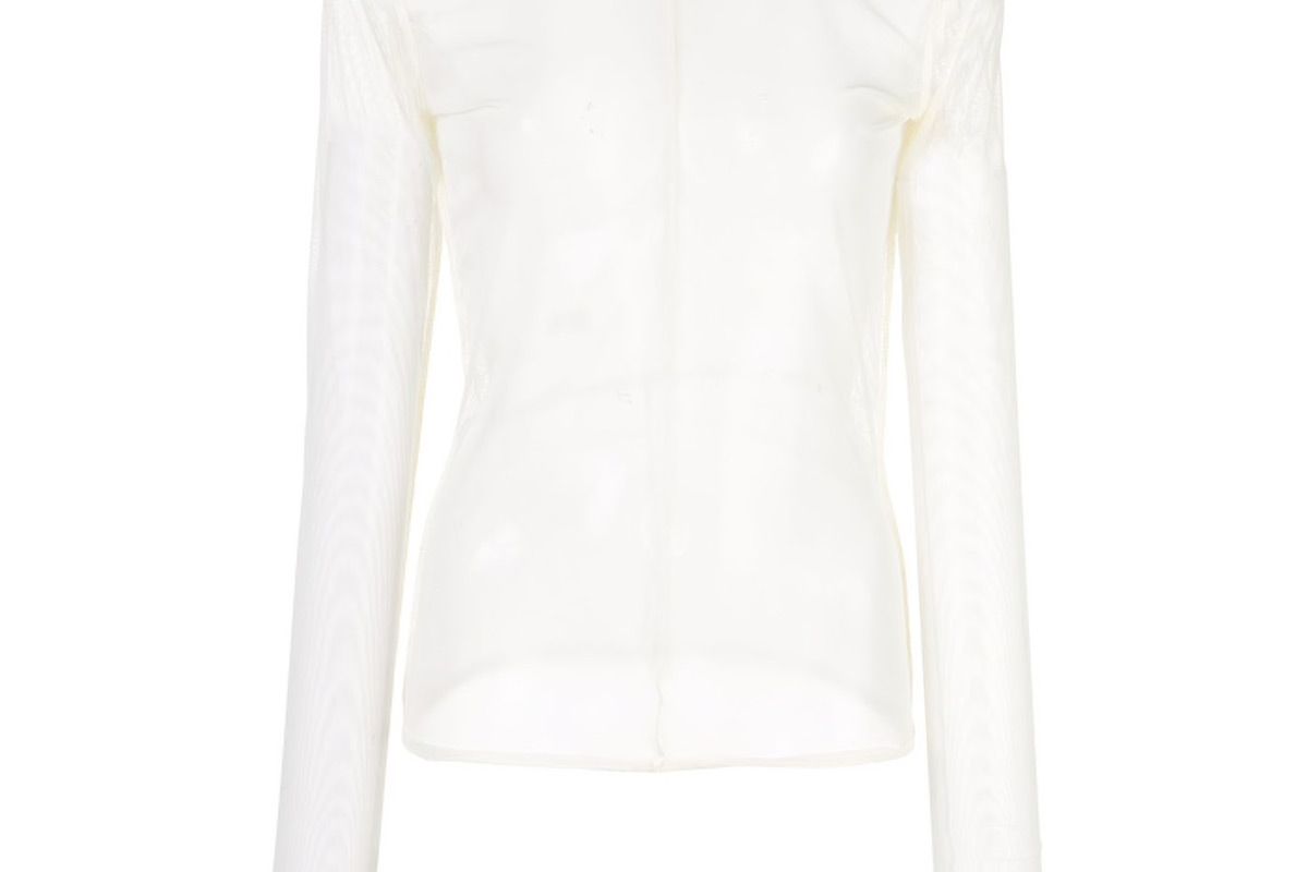 priscavera long sleeve sheer top