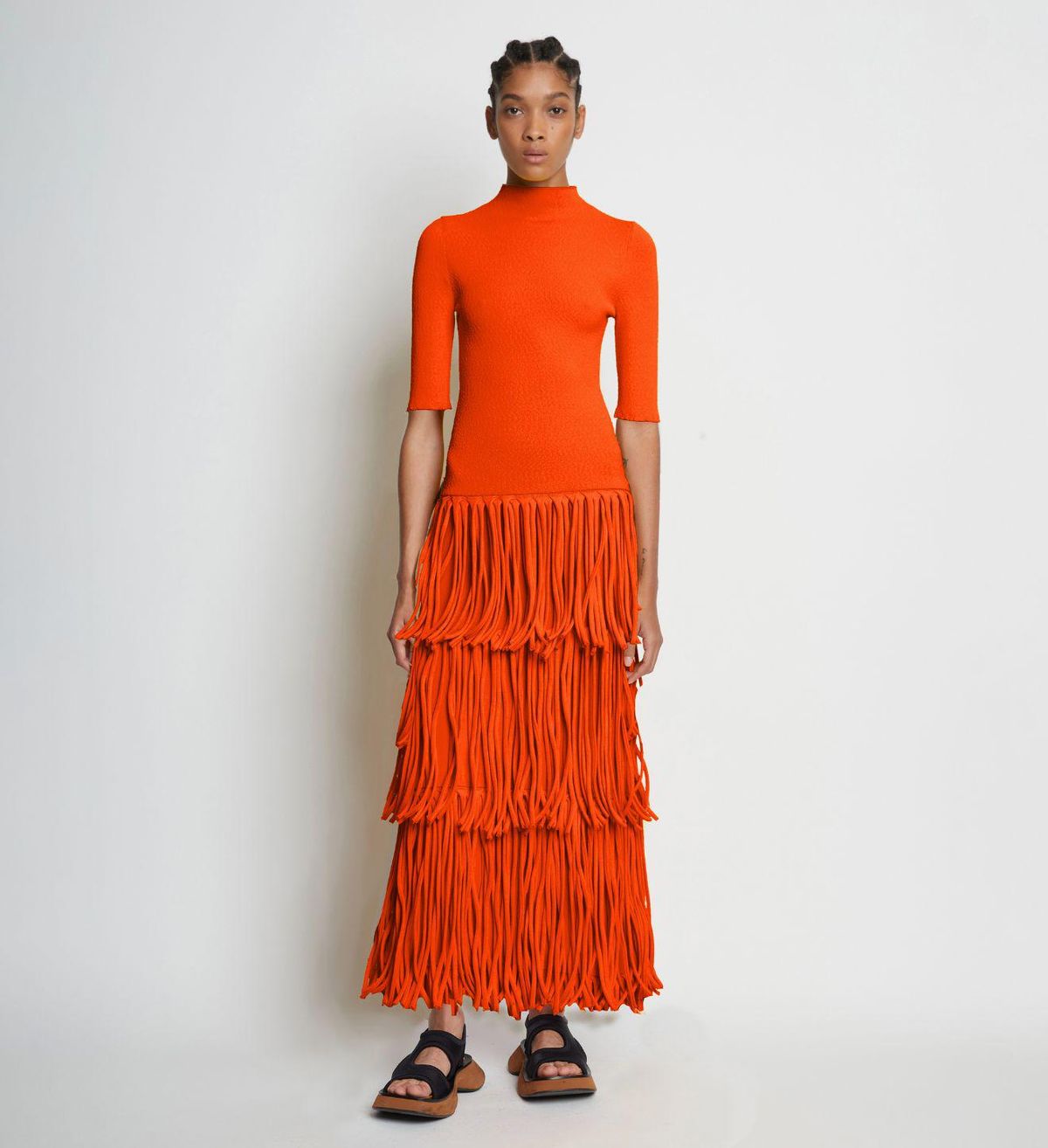 Proenza Schouler knit fringe dress