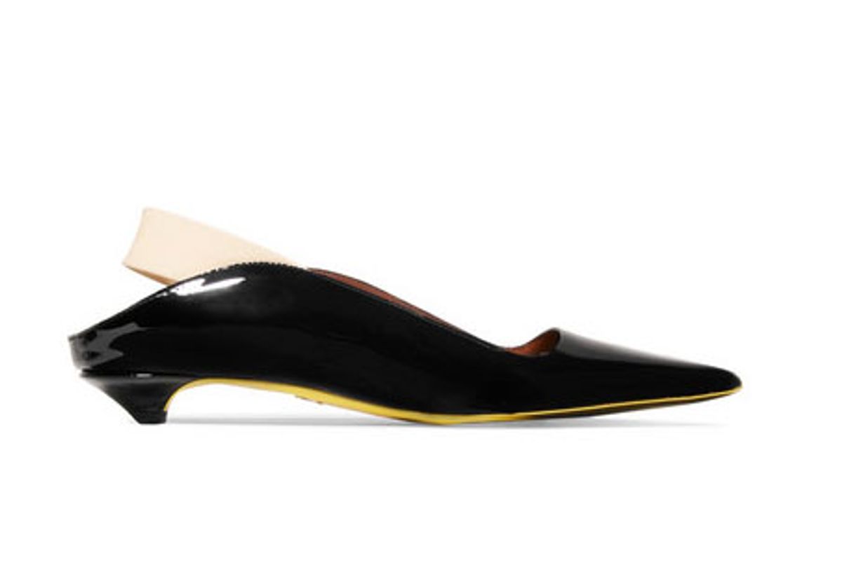 proenza schouler patent leather slingback pumps