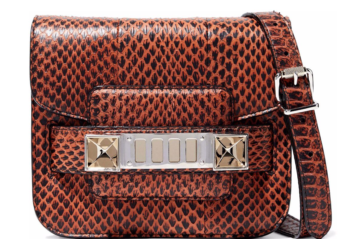 proenza schouler ps11 tiny snake effect leather shoulder bag