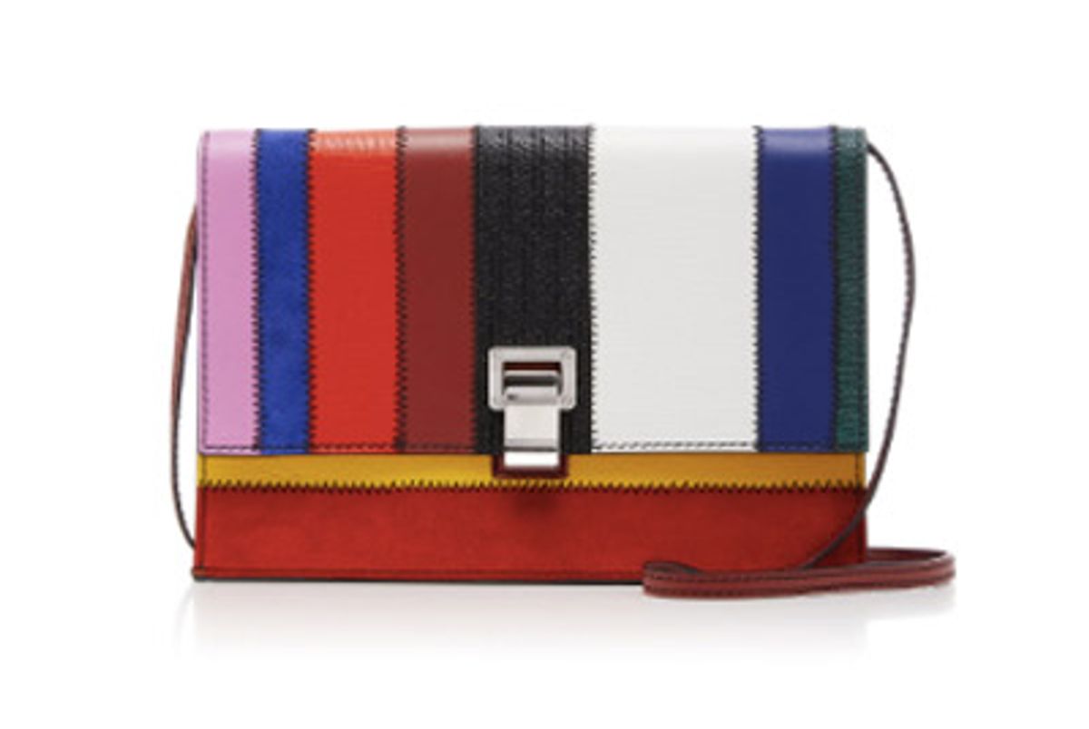 proenza schouler r19 patchwork effect leather shoulder bag