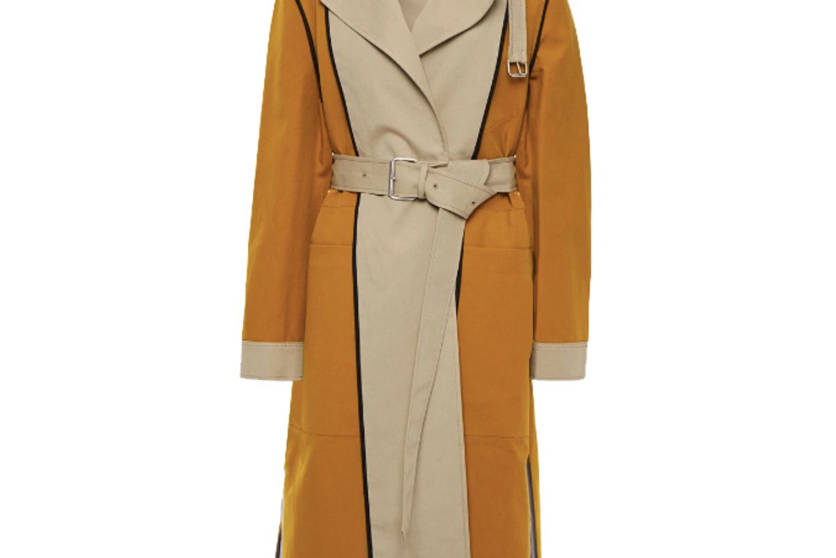 proenza schouler reversible two tone cotton canvas trench coat