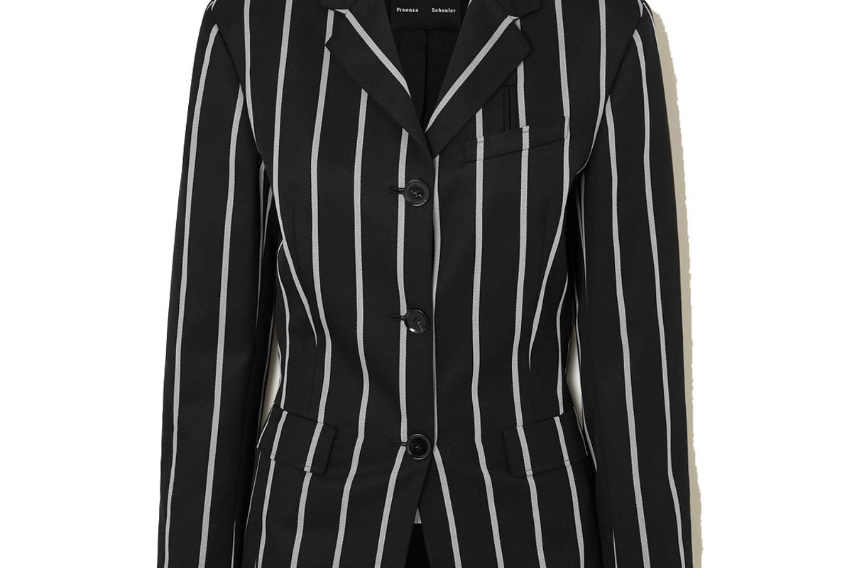 proenza schouler striped twill blazer