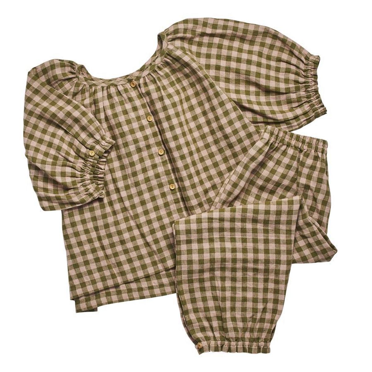 projektityyny womens leinikki olive gingham pyjama