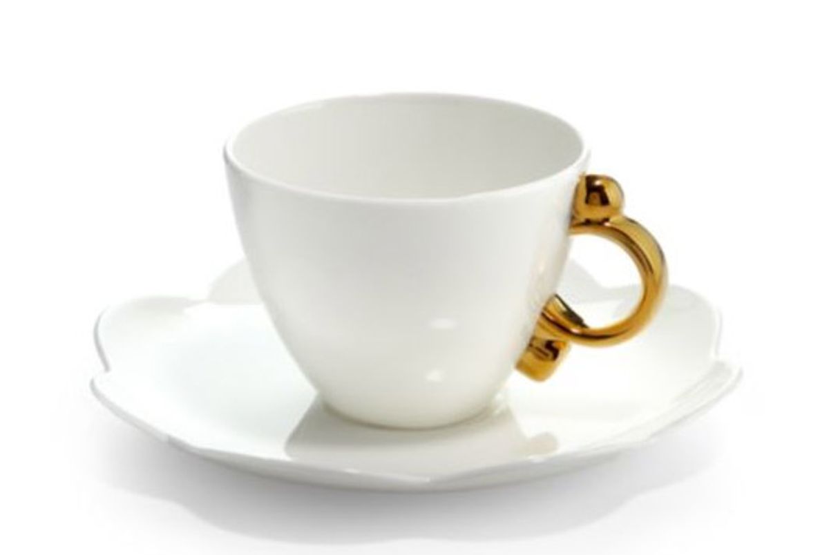 prouna geometrica tea cup saucer