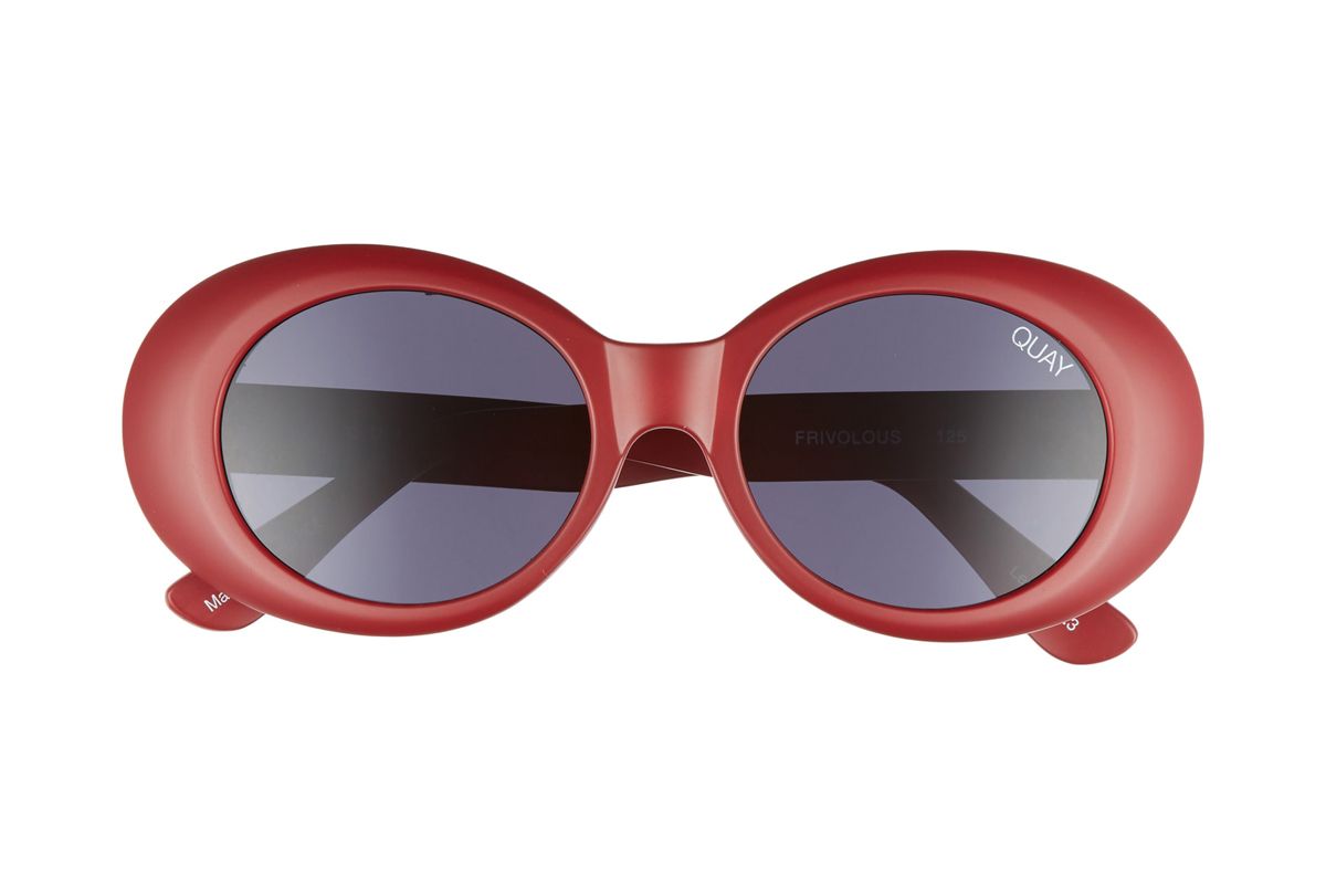 quay australia frivolous 50mm oval sunglasses