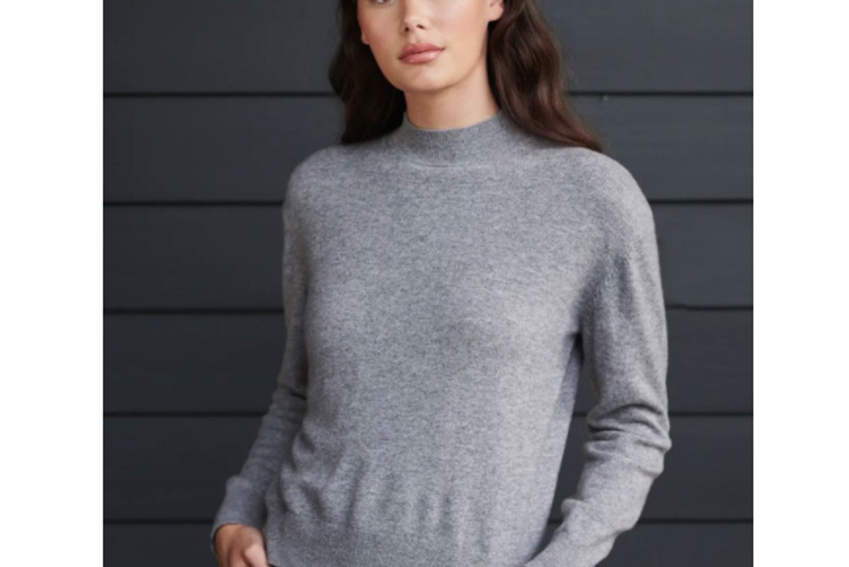 quince mongolian cashmere mockneck sweater