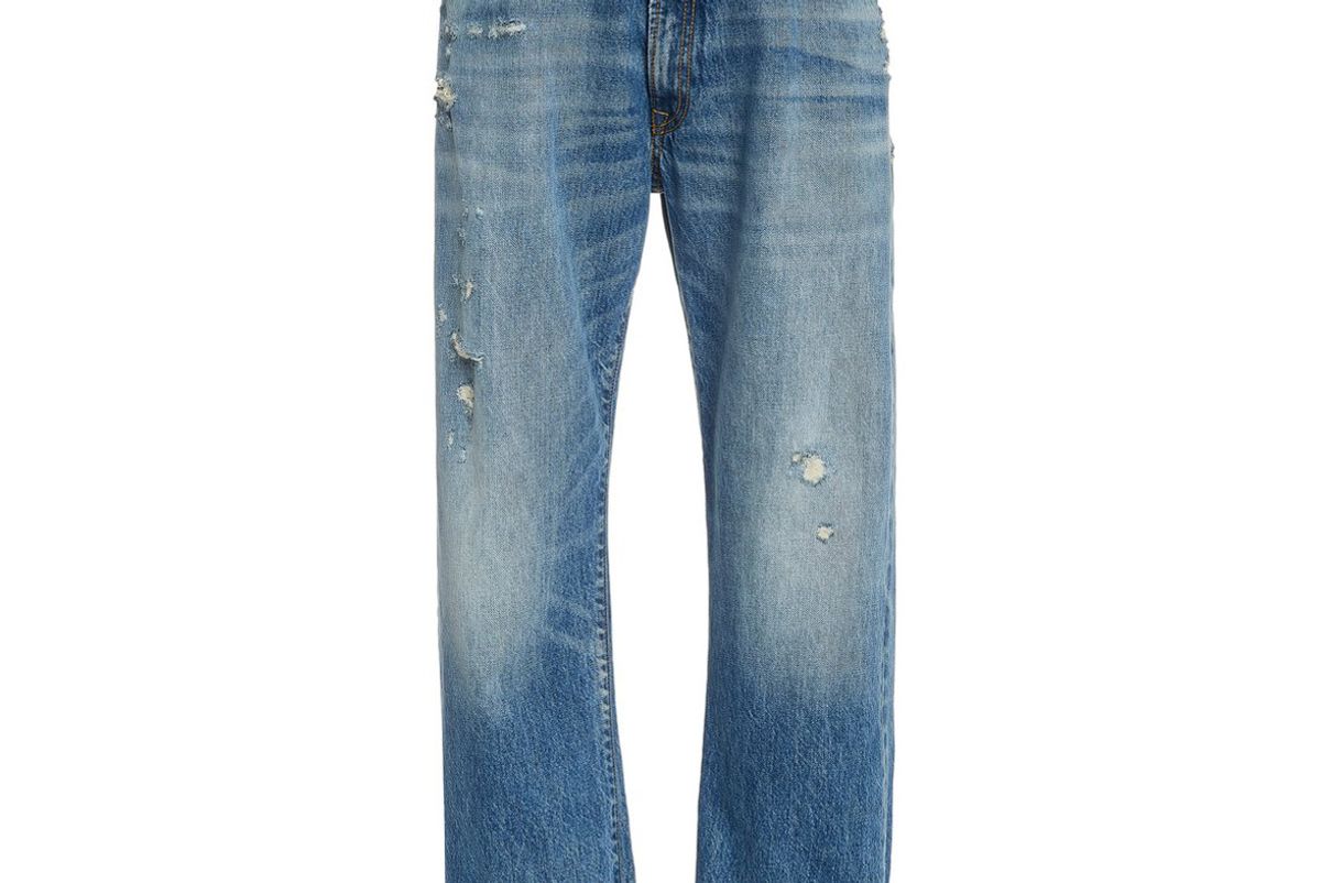 r13 boyfriend rigid low rise straight leg jeans