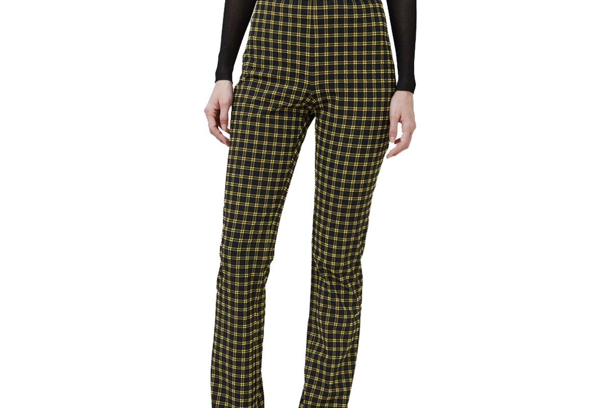 rachel comey switzer pant in black stretchy plaid