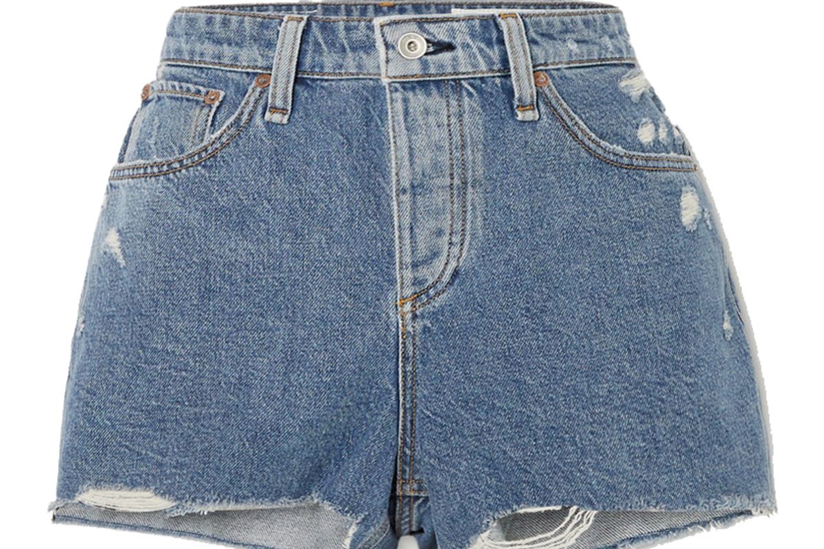 rag and bone dre distressed denim shorts