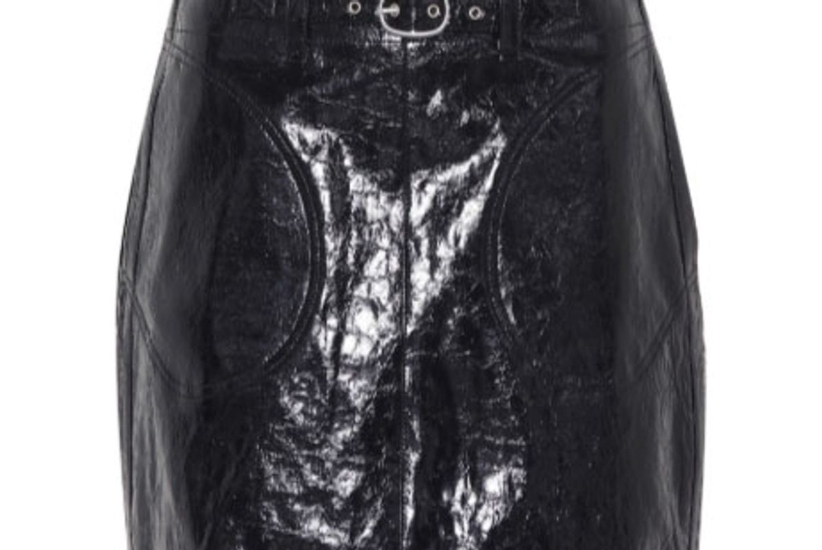 rag and bone toni belted leather miniskirt