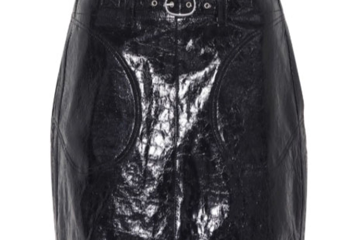 rag and bone toni belted leather miniskirt