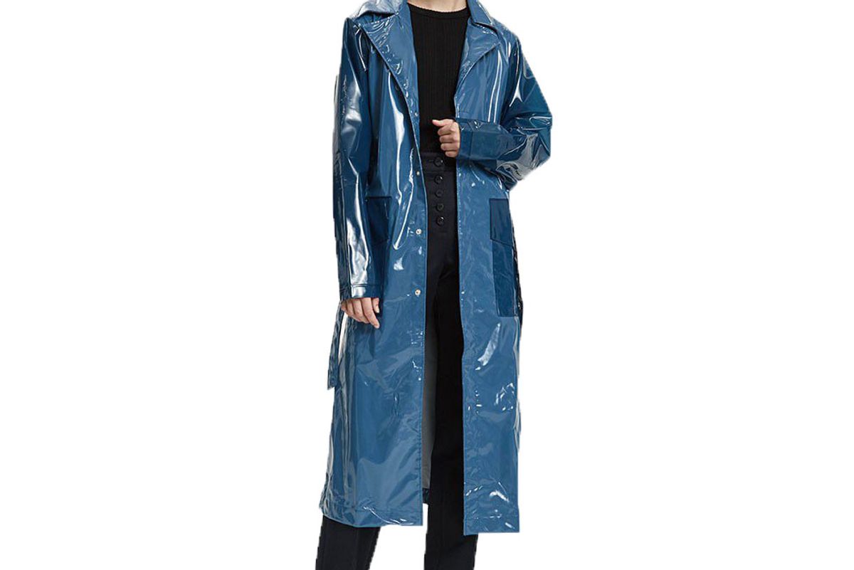 rains limited long faded raincoat