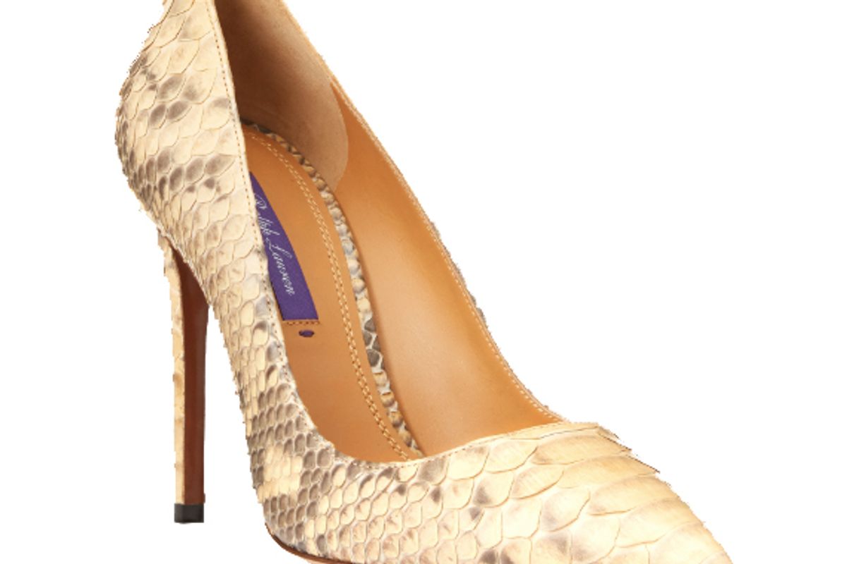 ralph lauren celia python pump