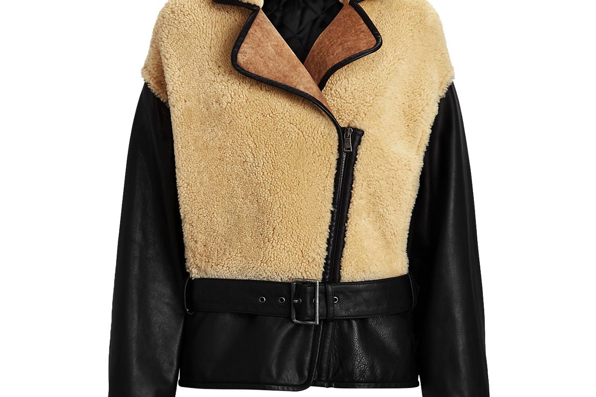 ralph lauren collection richie shearling leather coat