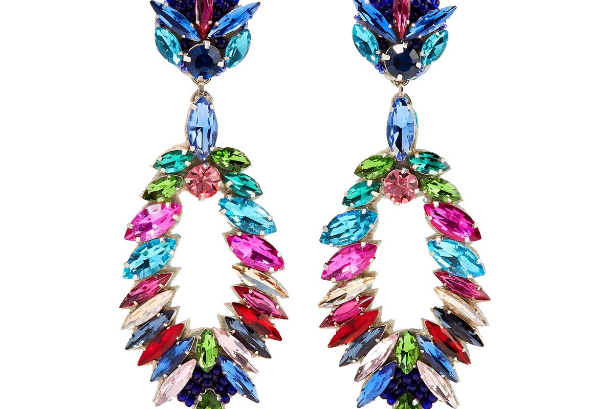 ranjana khan crystal clip earrings