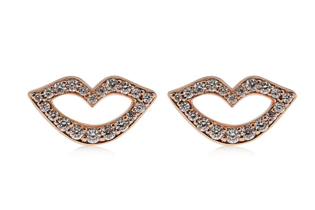 Keep Smiling Diamond & Rose-Gold Earrings