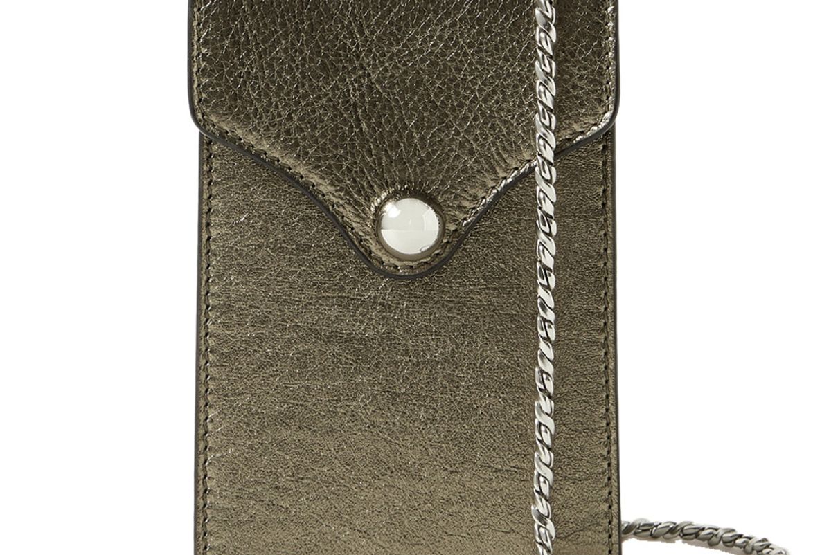 ratio et motus disco mini metallic textured leather shoulder bag