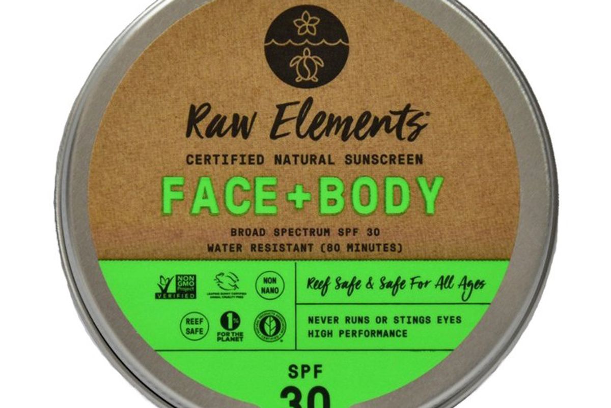 raw elements face and body tin spf 30