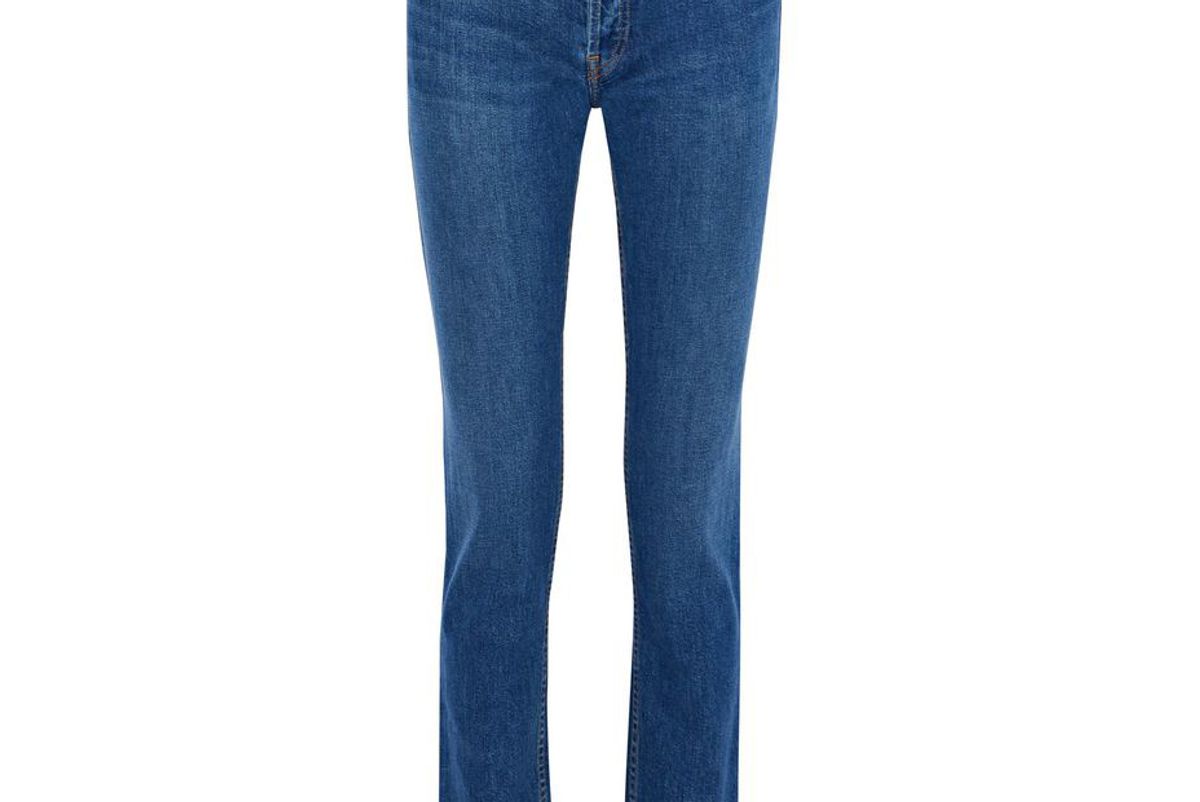 re-done midrise straight leg jeans