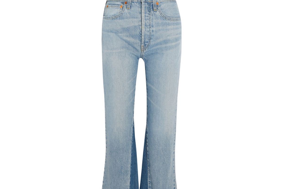 re done originals cropped high rise flared jeans