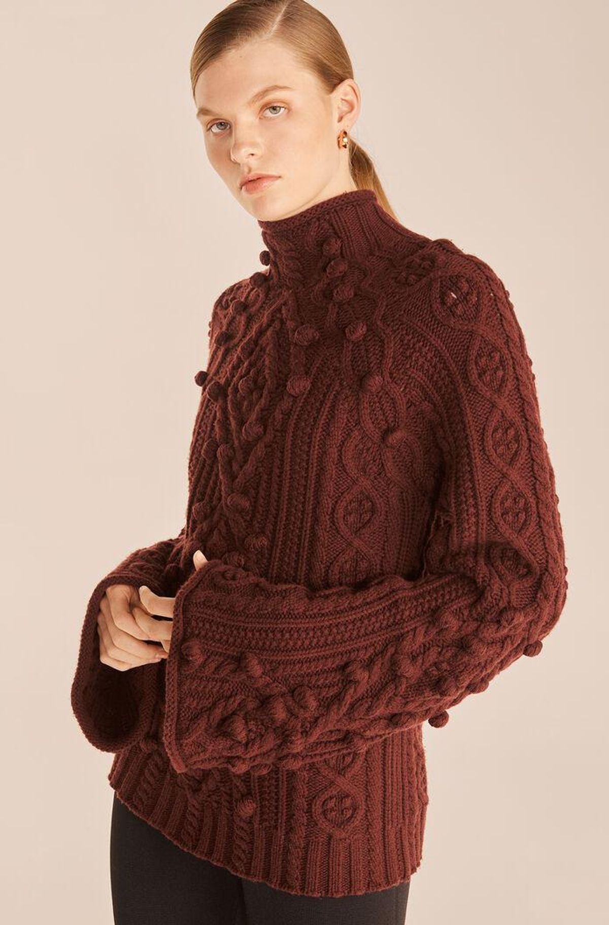 rebecca taylor bauble cable turtleneck