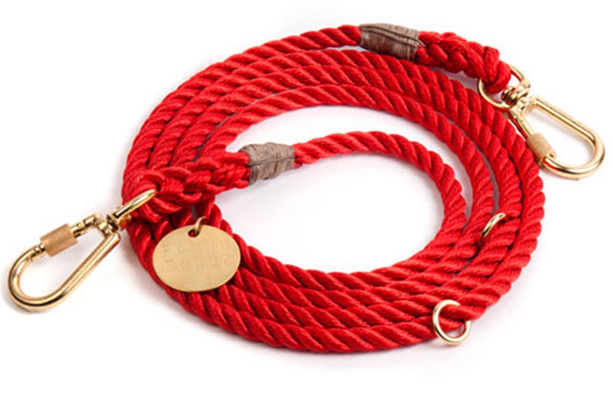 Red Synthetic Rope Dog Leash, Adjustable