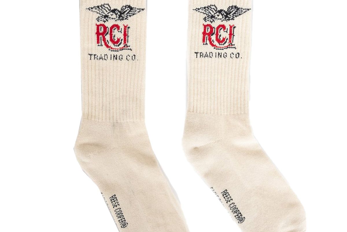 reese cooper reese cooper fw19 rci eagle logo socks natural