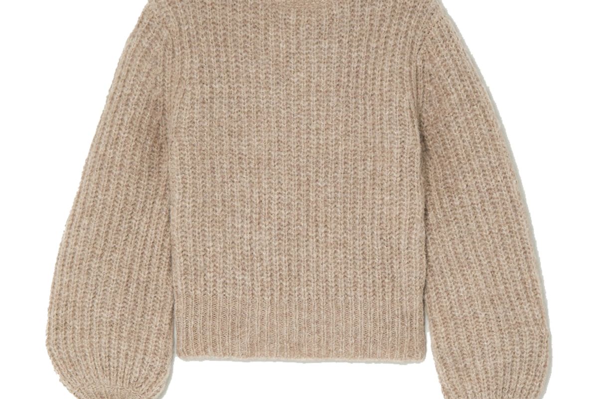 reformation tatum ribbed alpaca blend sweater