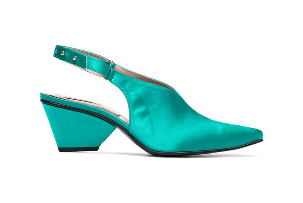 reike nen green 60 satin slingback