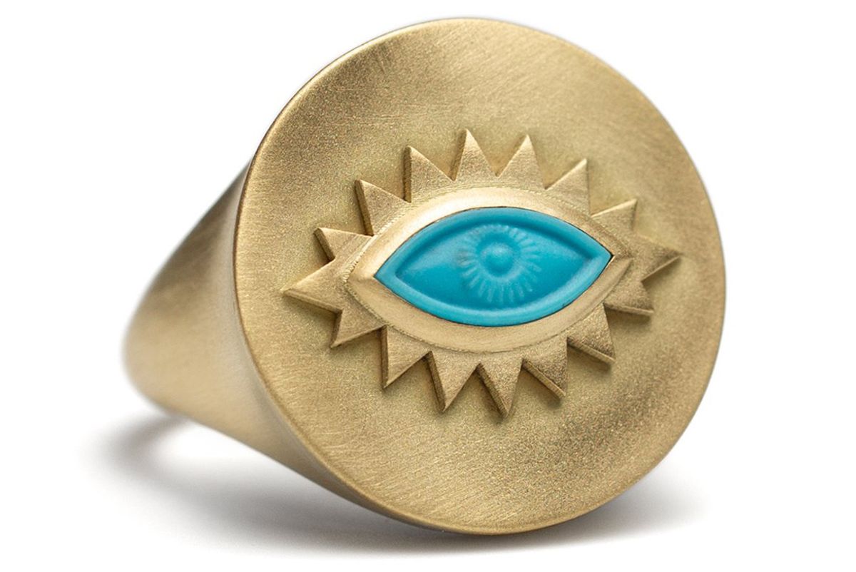 reinstein ross turquoise greek eye ring