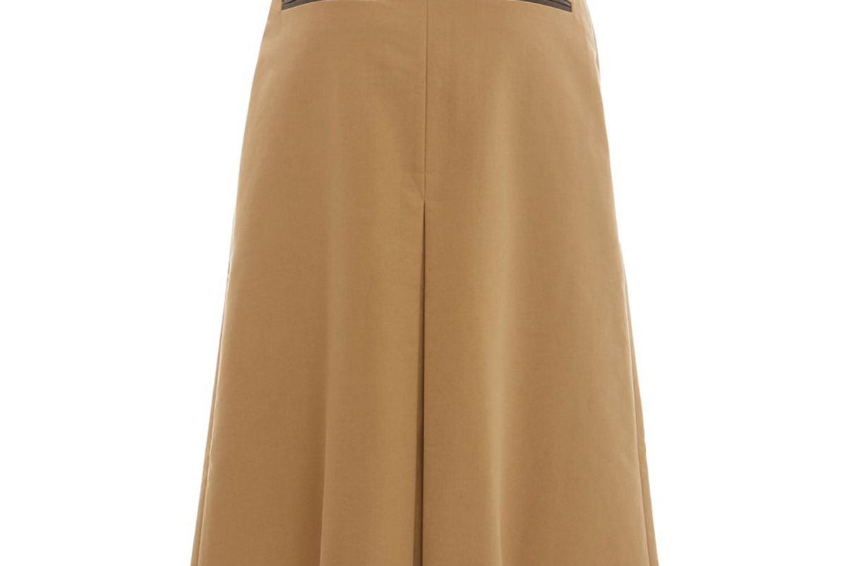 rejina pyo hazel pleated cotton midi skirt