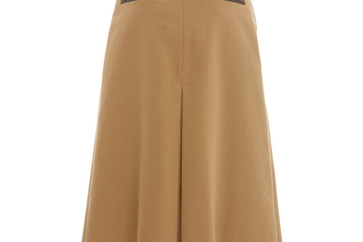 rejina pyo hazel pleated cotton midi skirt