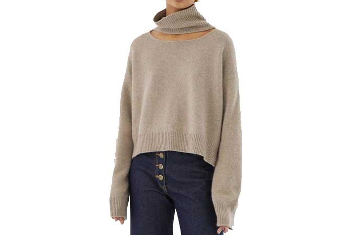 rejina pyo peyton sweater regenerated cashmere beige