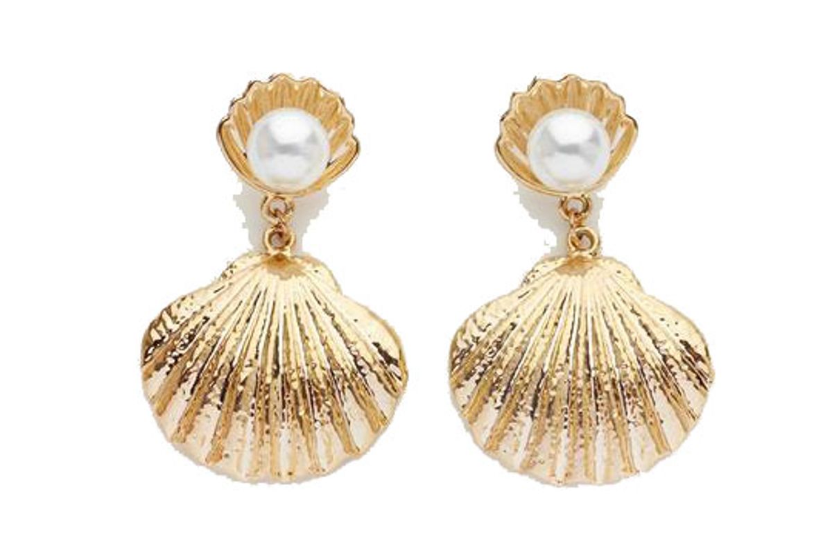 reliquia seashell pearl earrings
