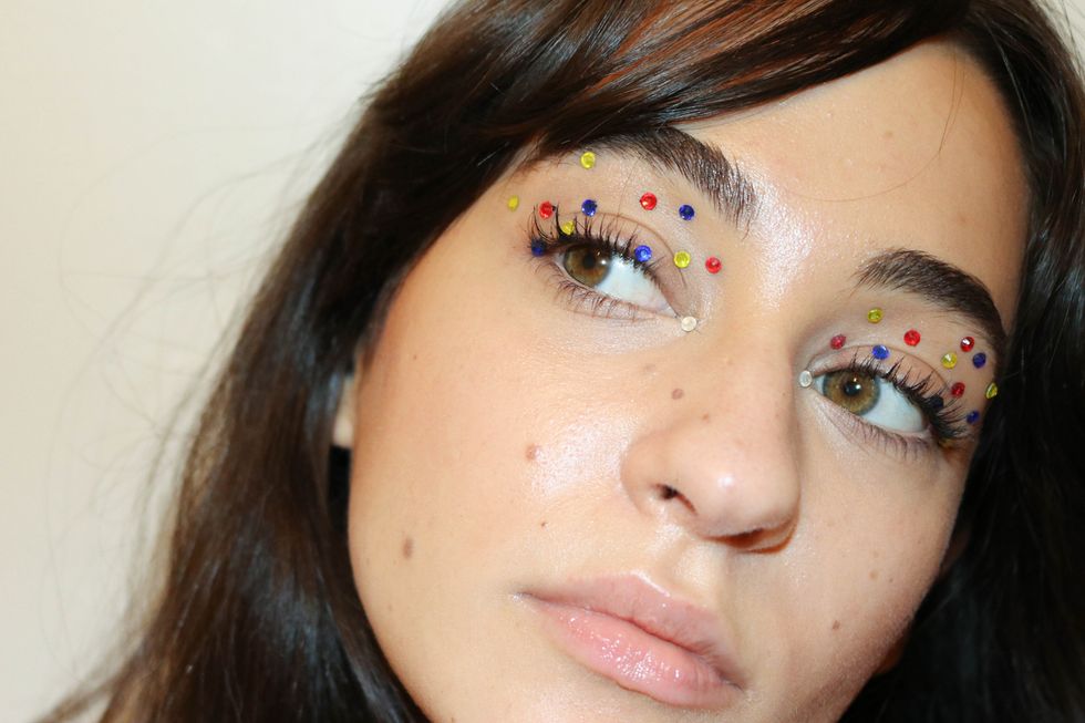 rhinestone eye makeup