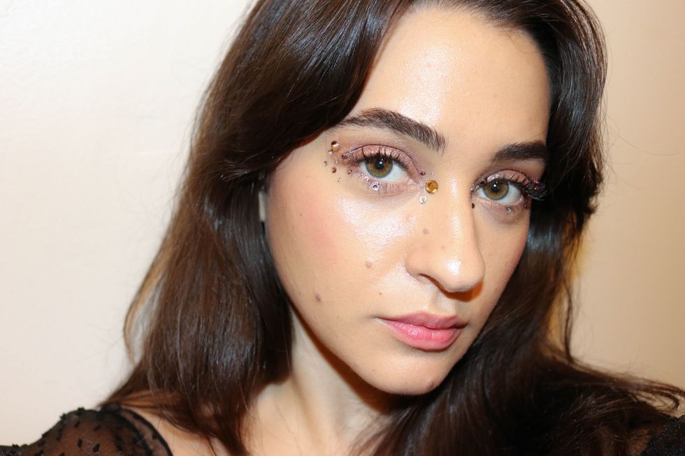 rhinestone eye makeup