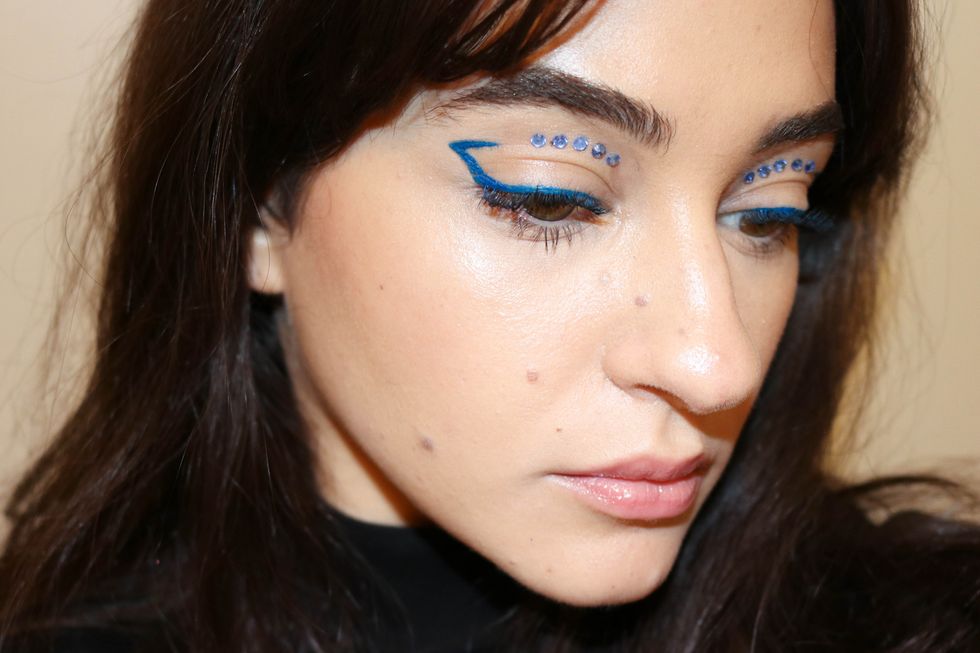 rhinestone eye makeup