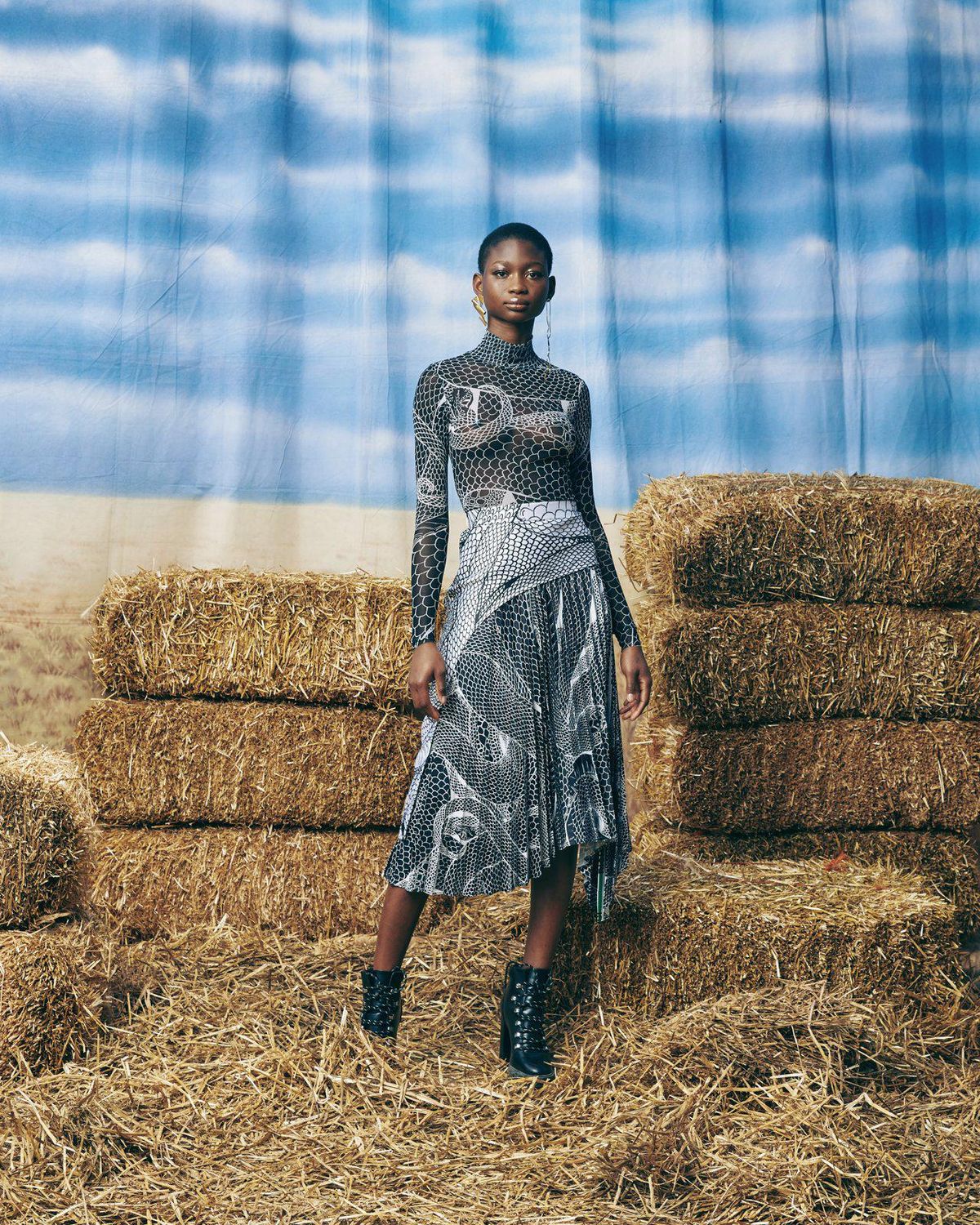 rich mnisi midnight viper skirt