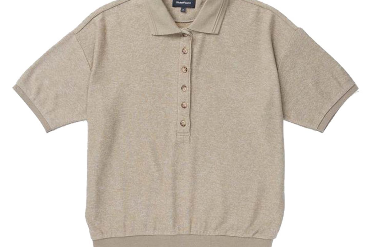 richer poorer cozy knit polo