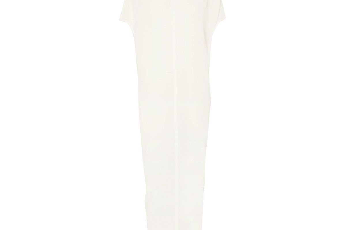 rick owens bead embellished silk georgette maxi dress