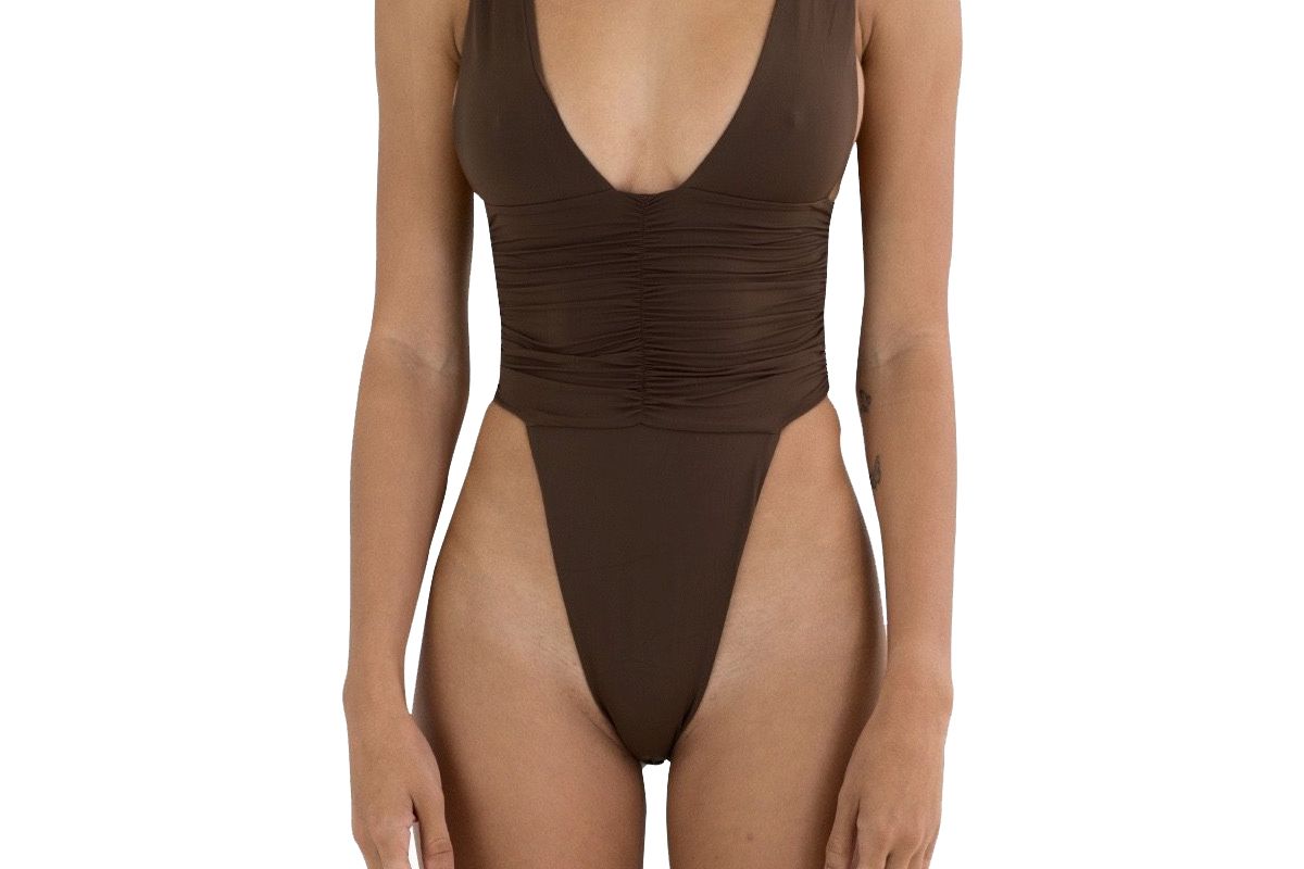 riot swim echo one piece chocolate pre order