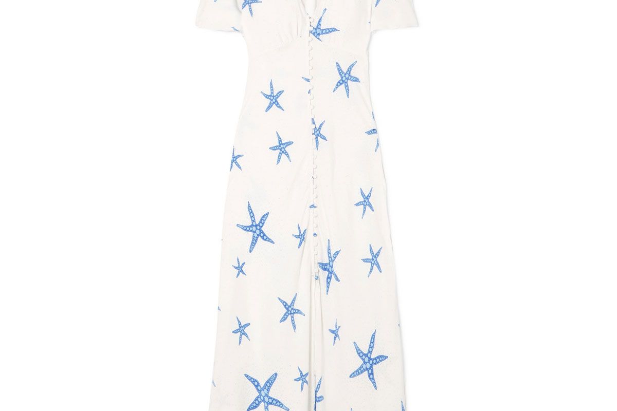 rixo london jade printed chiffon midi dress