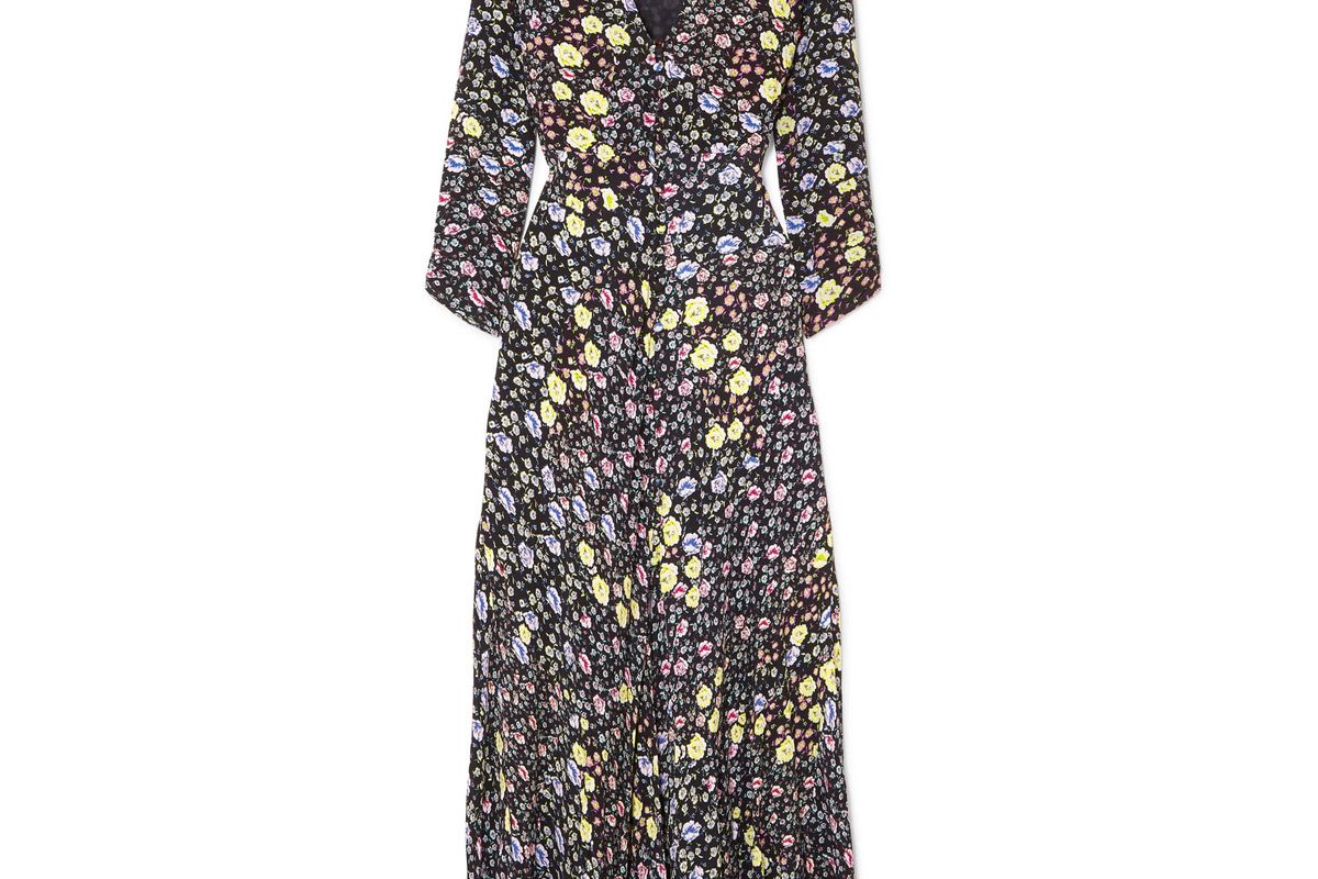rixo london katie floral print crepe midi dress