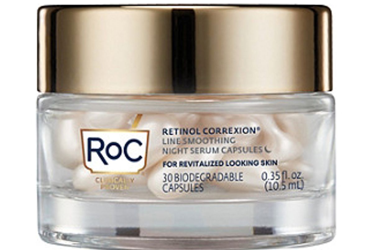 roc retinol correxion line smoothing night serum capsules